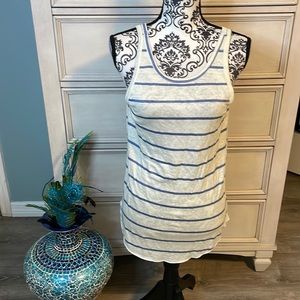 Women’s brand nwt chaser, blue/cream, pinstripe, loungewear tank, medium